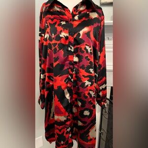 Live 4 Truth Red and Black Patterned Top Flowy and Comfortable NWT